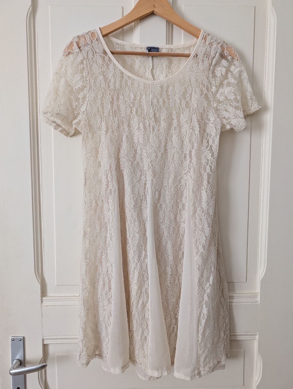 Vestiti: romantisches Boho Sommerkleid Spitze Eierschalen/ Creme Gr.M – Usato da Zürich venduto da Hibiskus3