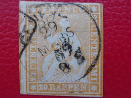Strubel: 25D (25B3) mit Topschnitt 29.3.1859, Kat: 240.-