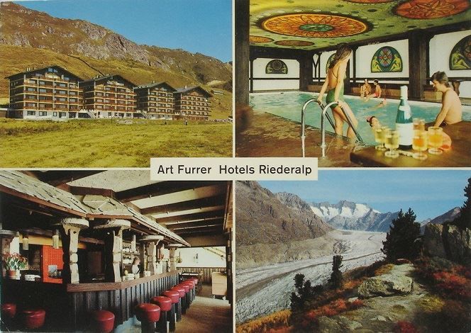 Cartoline postali: Art Furrer Hotels RIEDERALP – Usato da Jona venduto da philajona