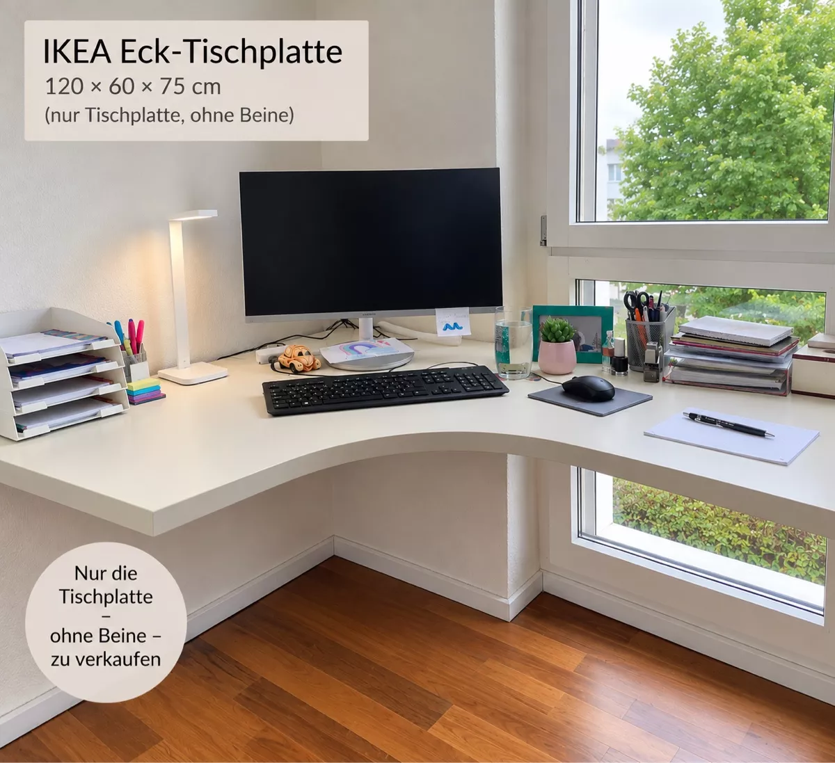 Ikea Scrivanie: Ikea Schreibtischplatte eckig – Usato da Richterswil venduto da sweedii_k