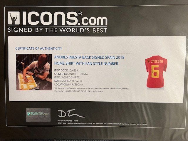 Autogramme: Maglia Spagna Iniesta Autografata  + COA – Neu (gemäss Beschreibung) aus S. Pietro von SORETOLO 4