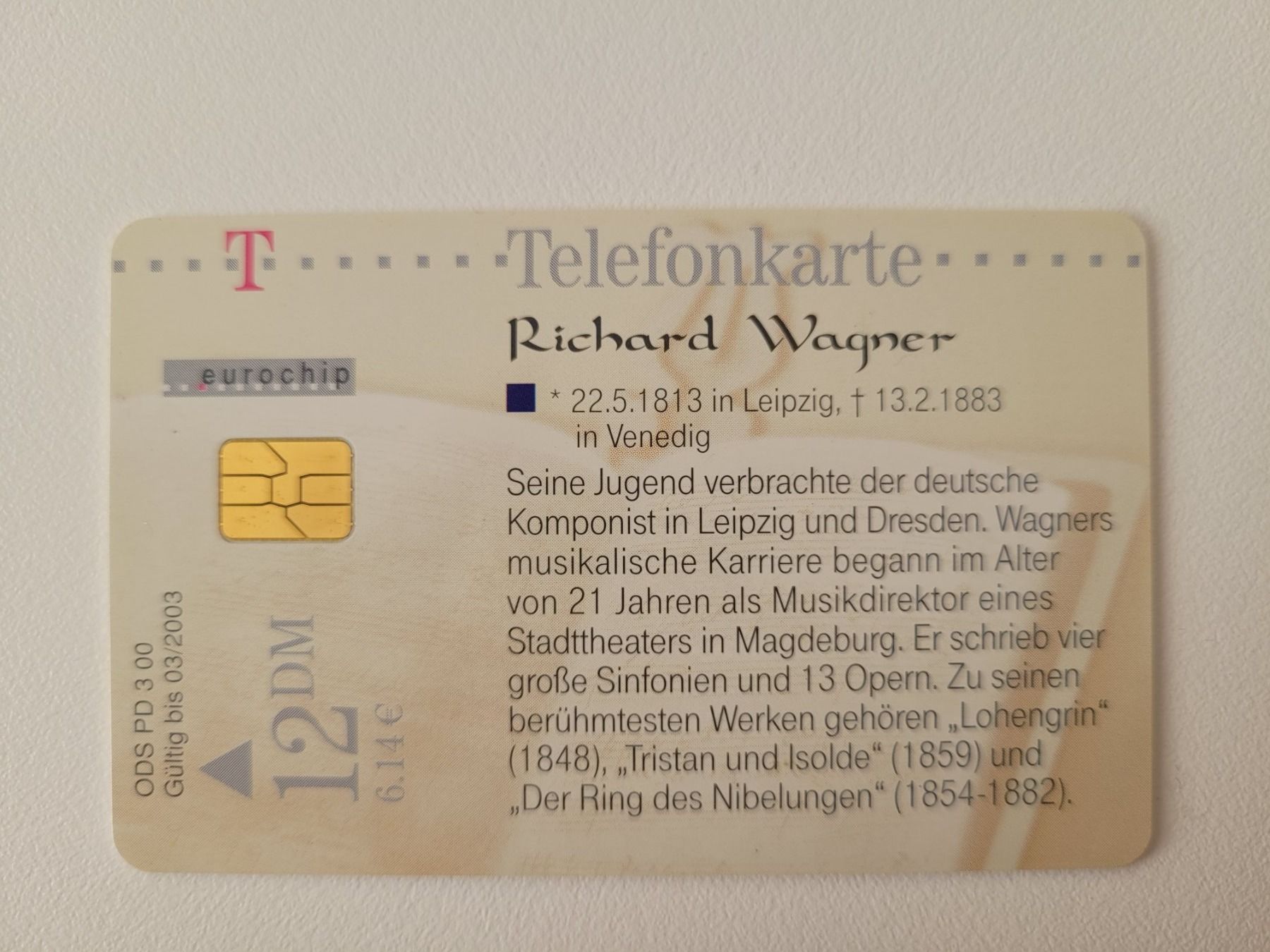 Cartes de téléphone: Telefonkarte Deutschland "Wagner" – D'occasion à Inwil par Flower2325 1