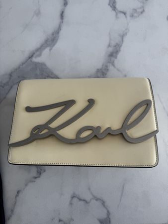 Karl Lagerfeld Signature Clutch / Crossbody Bag – Limone