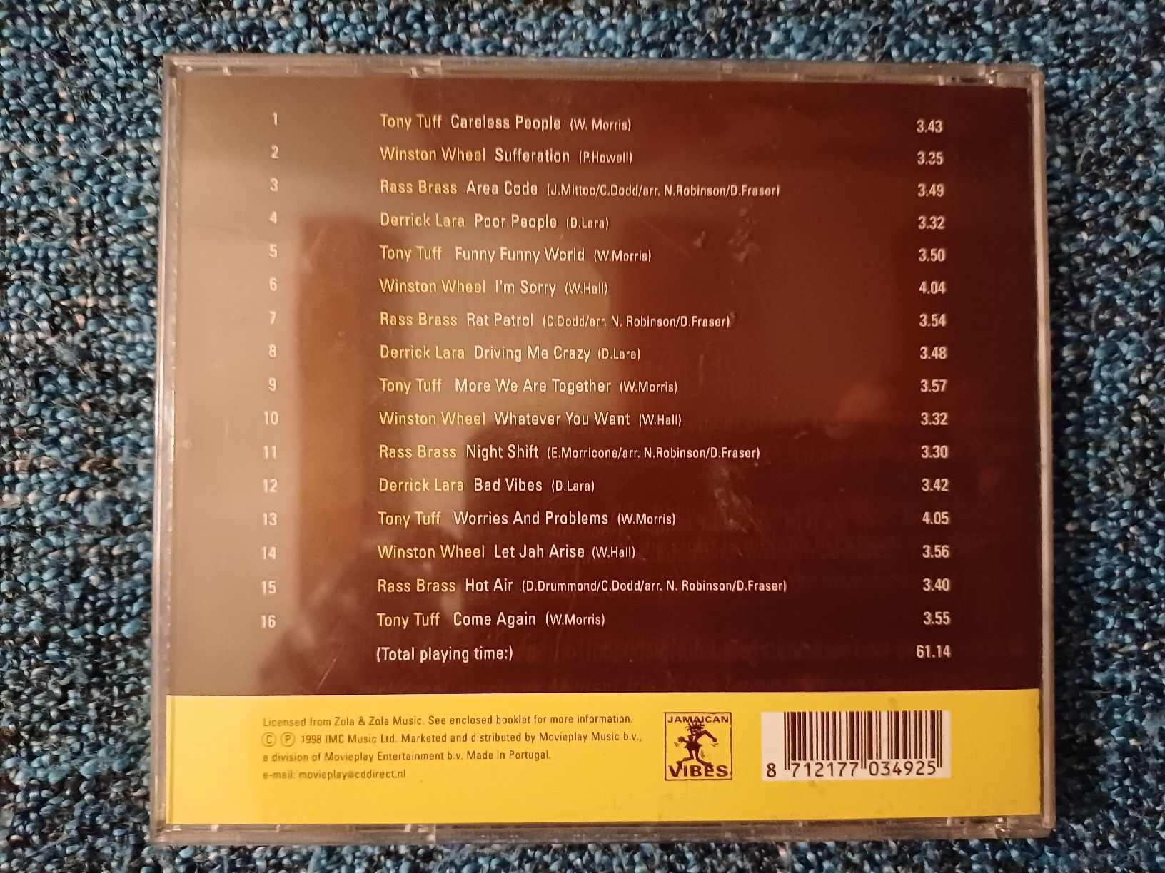 CD: Tony Tuff and brethren "Singers reggae showcase" CD – Usato da Begnins venduto da Drastic-Sound 1