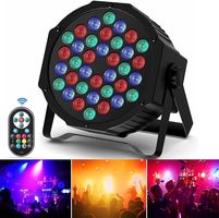 Bühnenbeleuchtung LED PAR 36x3W RGB neu mit Fernbedienung