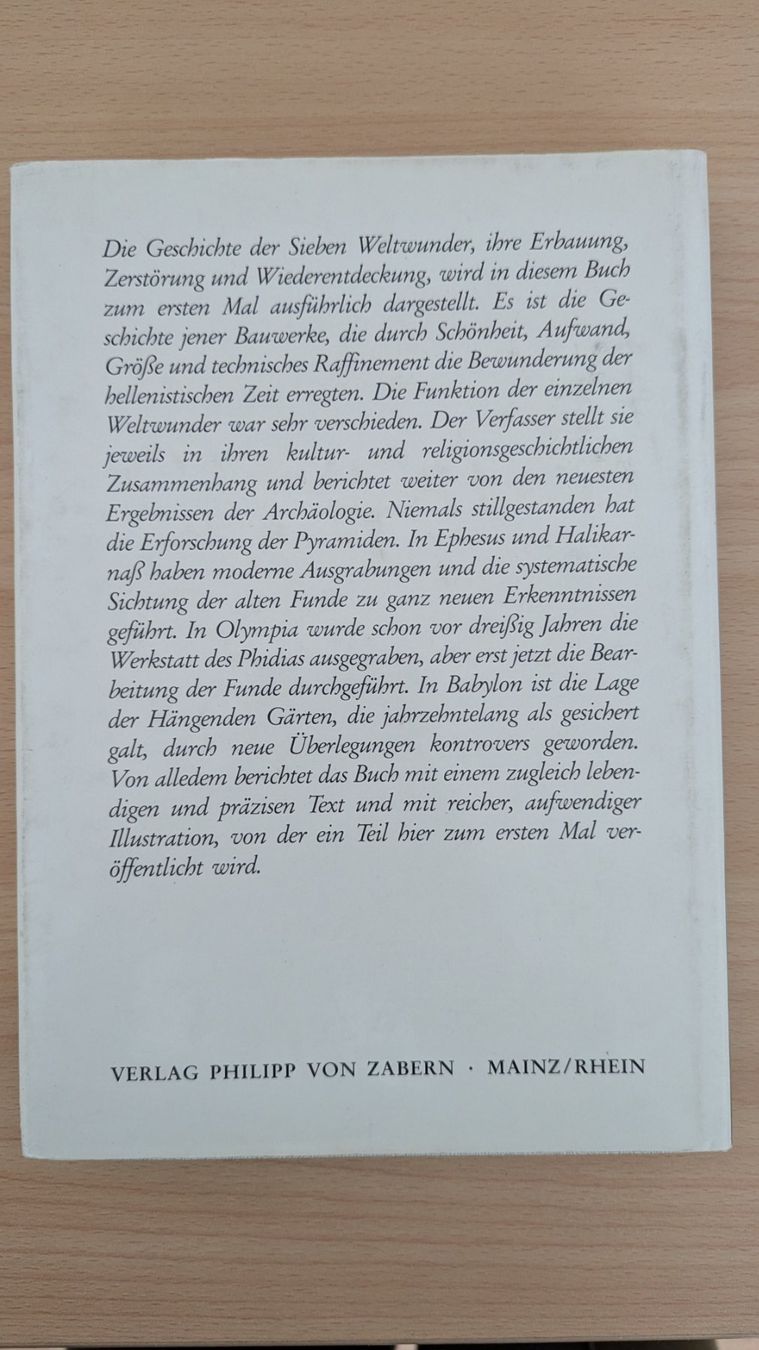 Livres: Die sieben Weltwunder – D'occasion à Rudolfstetten par Unaaffchen 1