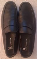 Mocassins Moreschi en cuir grainé noir – État quasi neuf