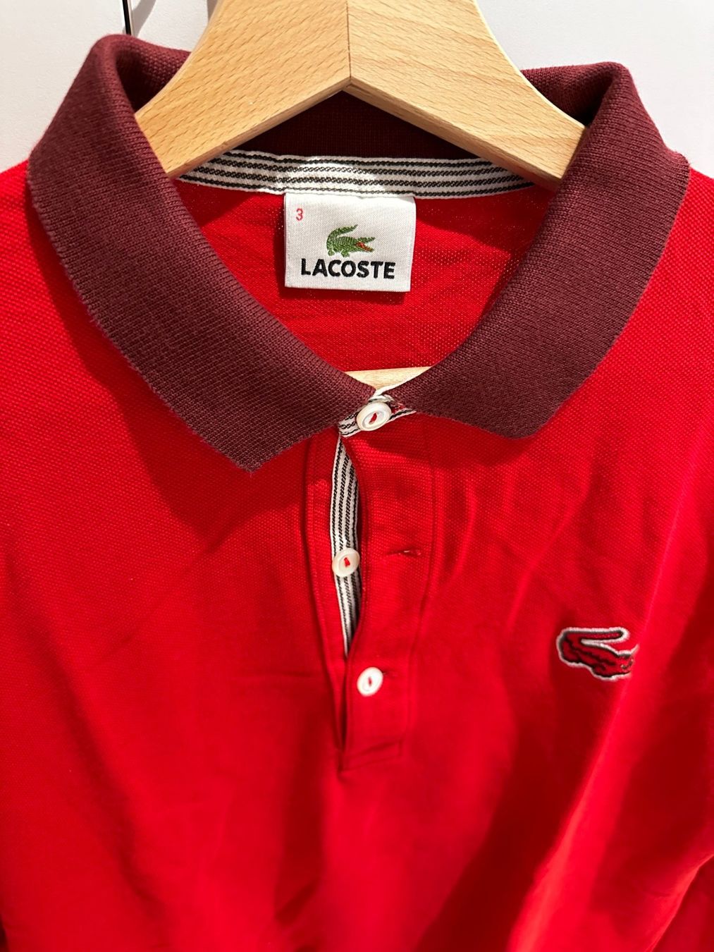 Lacoste Magliette Polo: Polo Lacoste, Red, Size 3 – Usato da Wilen b. Wollerau venduto da ccgold 3