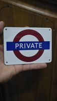 Emailleschild London Underground Design Private 1989