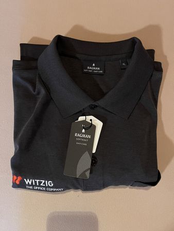 New Ragman Dark Grau Polo Shirt With Logo