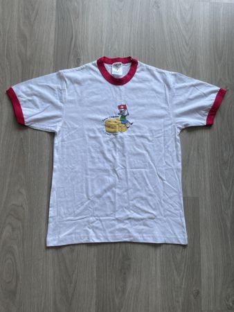 T-Shirt mit Aufdruck "Swiss Cheese" Grösse S leicht fleckig