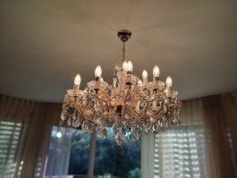 Paire de lustres Maria Luise Lumimart – or 24K et cristaux –