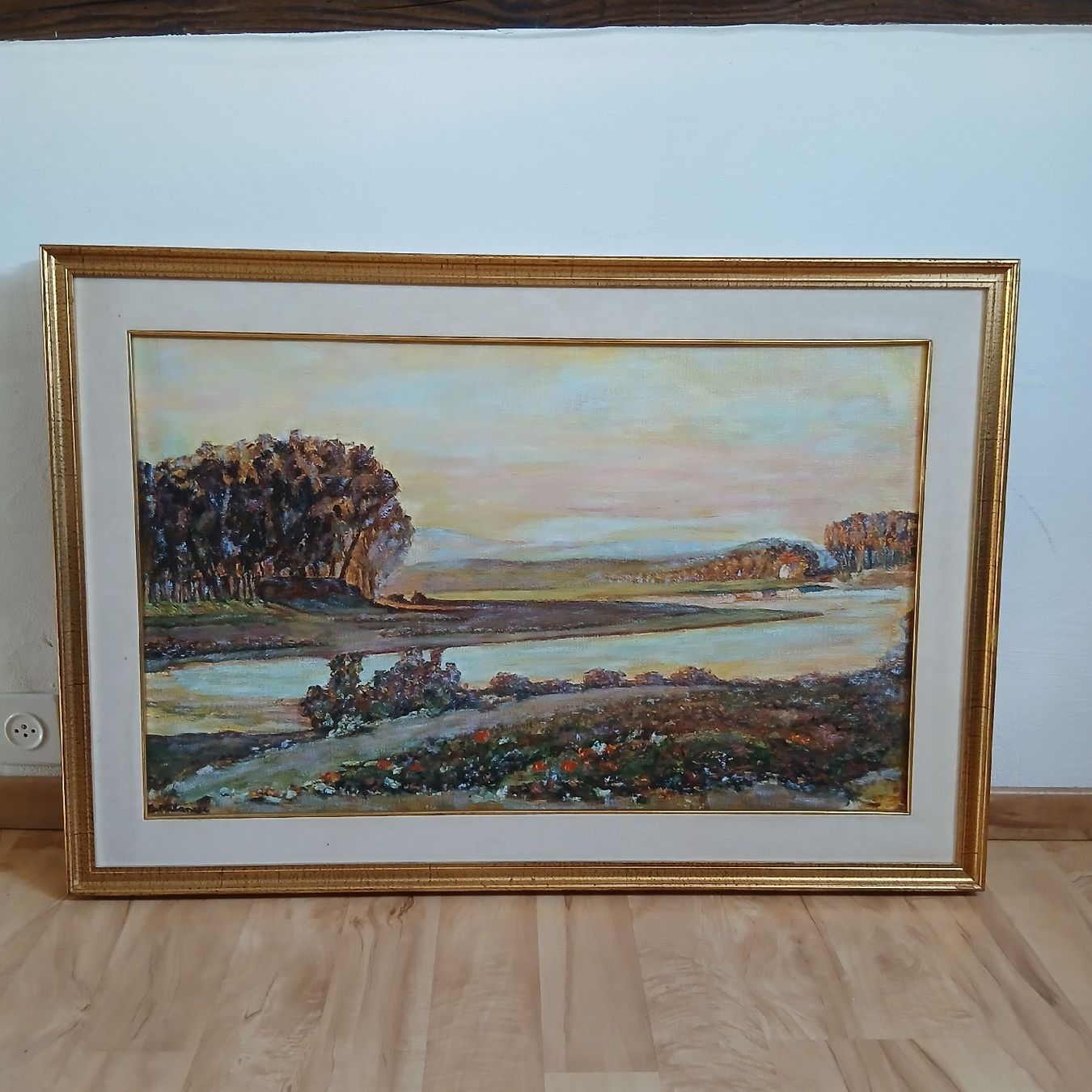 Dipinti: Gerahmtes Ölgemälde - Landschaft mit Bäumen, Herbstfarben – Usato da Rapperswil SG venduto da Danii008
