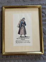 Antiker Widmer Druck "Milch Eimer" gerahmt
