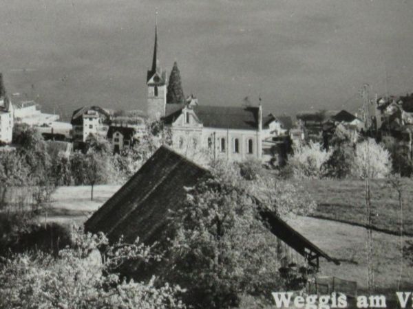 Cartes postales: Weggis , Kirche  1961 – D'occasion à Grenchen par Bluemchen1900
