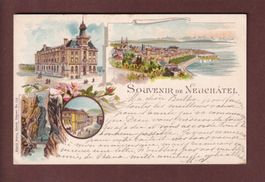 Souvenir de NEUCHÂTEL - 1900 Litho Künzli