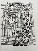 aus Grafiksammlung interessanter Holzschnitt / signiert