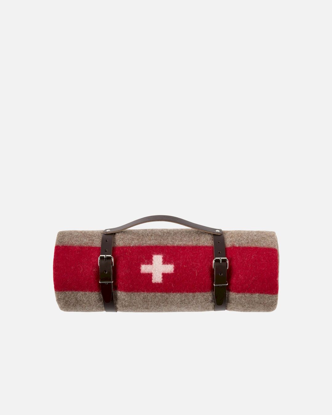Schweizer Armee Coperte: Eskimo Original Schweizer Militärdecke mit Ledergurt – Nuovo e nell'imballaggio originale da Adlikon b.Regensdorf venduto da MK-VORHANGSERVICE 2
