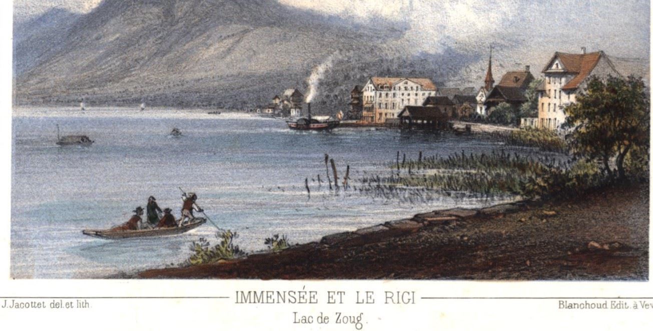 Gravures: Immensee Tonlithographie von Jacottet selten – D'occasion à Rafz par Helvet32 1