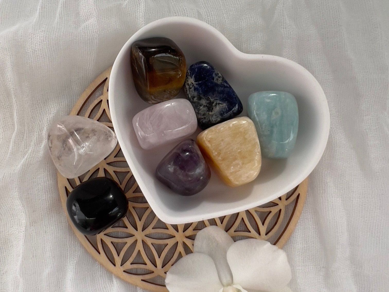 Mineralien & Heilsteine: 7 chakras set coffret – Neu und originalverpackt aus Pully von sunaddict