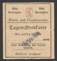 Tages-Brotkarte Berlin + Brotmarke 50g