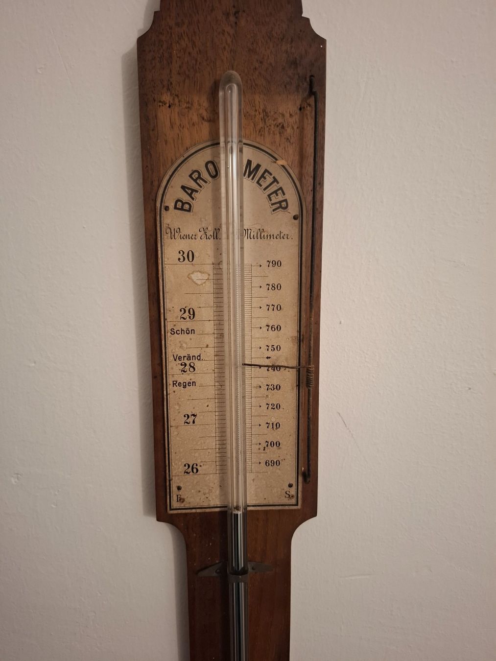 Altri elettrodomestici e apparecchi d’epoca: Antikes Quecksilber-Barometer Holz für Stube oder Wintergart – Usato da St.Gallen venduto da bpeter01 1
