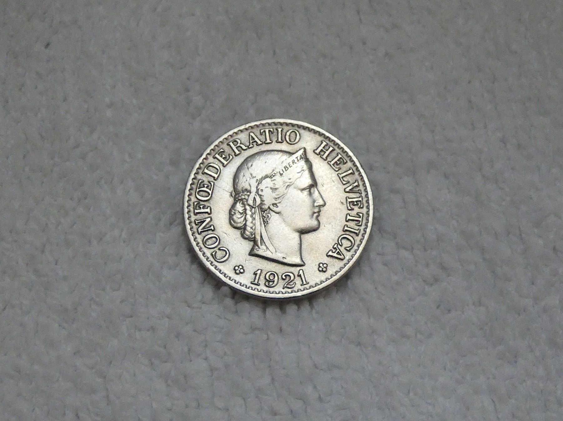 Tutti le monete: 10 centimes/rappen 1921 – Usato da Nyon venduto da Ilmi09