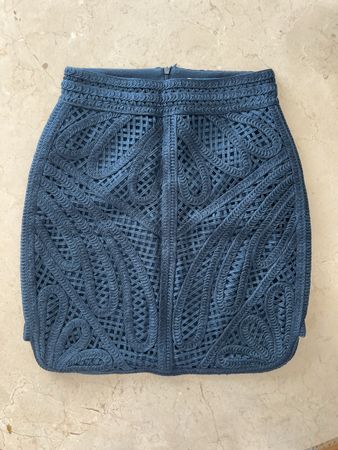 Maje Skirt Blue Size 36 Decorative Pattern Excellent Conditi