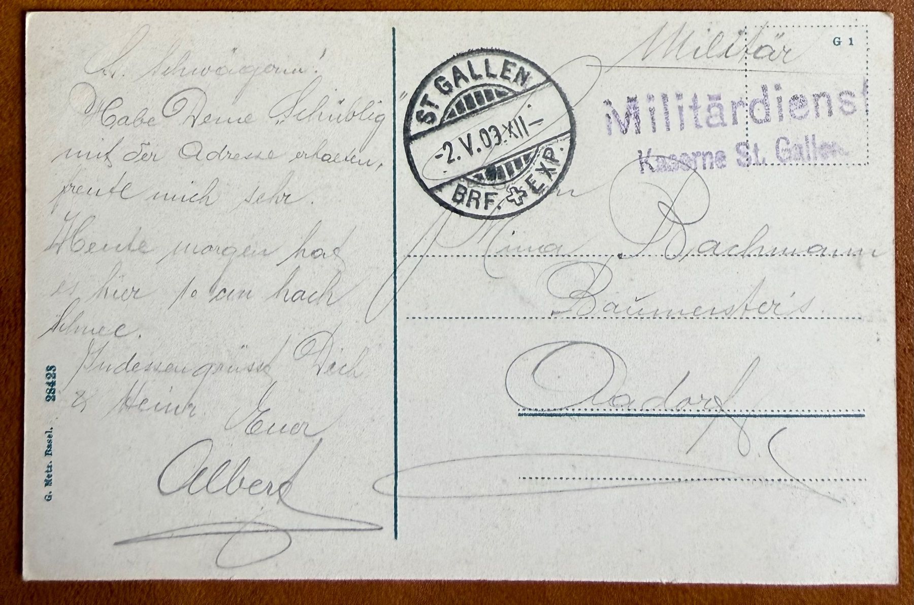 Cartoline postali: St. Gallen - Stiftskirch 1909 – Usato da Lutry venduto da Ediego 1