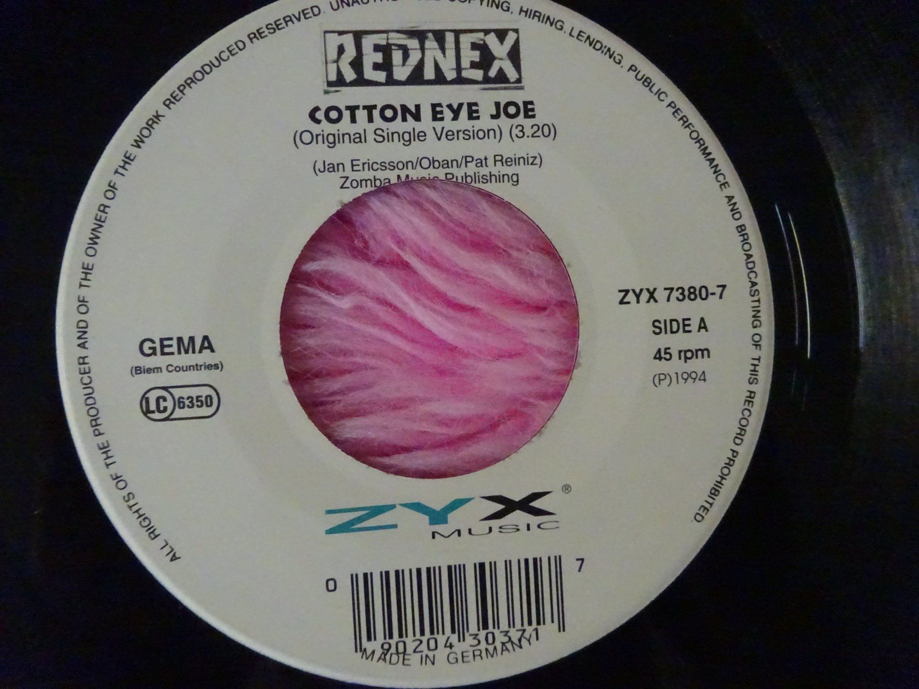 Schallplatten: REDNEX ** COTTON EYE JOE ** EXCELLENT – Gebraucht aus Luzern von xrayspex99 2