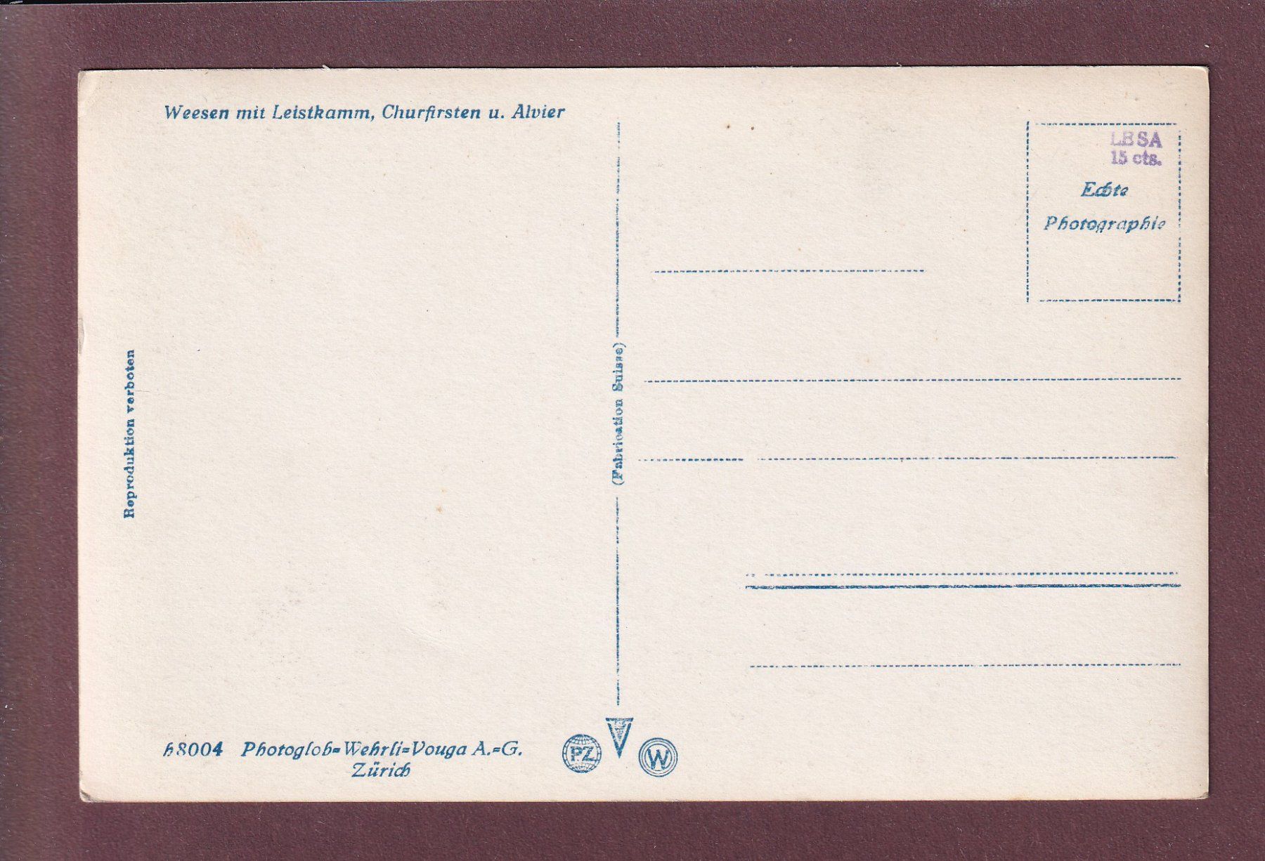 Cartoline postali: WEESEN - Leistkamm - Restaurant Krone – Usato da Pully venduto da nicecards 1