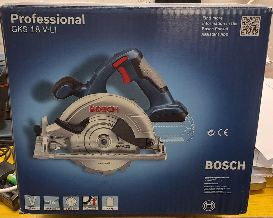 Scie Circulaire Bosch Professional GKS 18V-LI - Nue (sans Batterie), Neuve