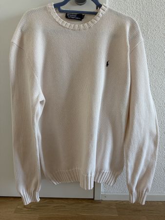 Classic Cream Polo Ralph Lauren Sweater, Size L
