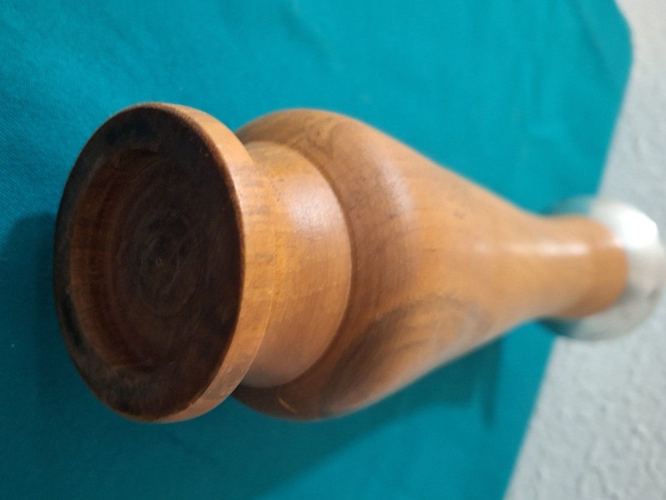 Kerzenständer: Vintage Kerzenständer , Holz ,Metall versilbert – Gebraucht aus Arlesheim von shopradl 4
