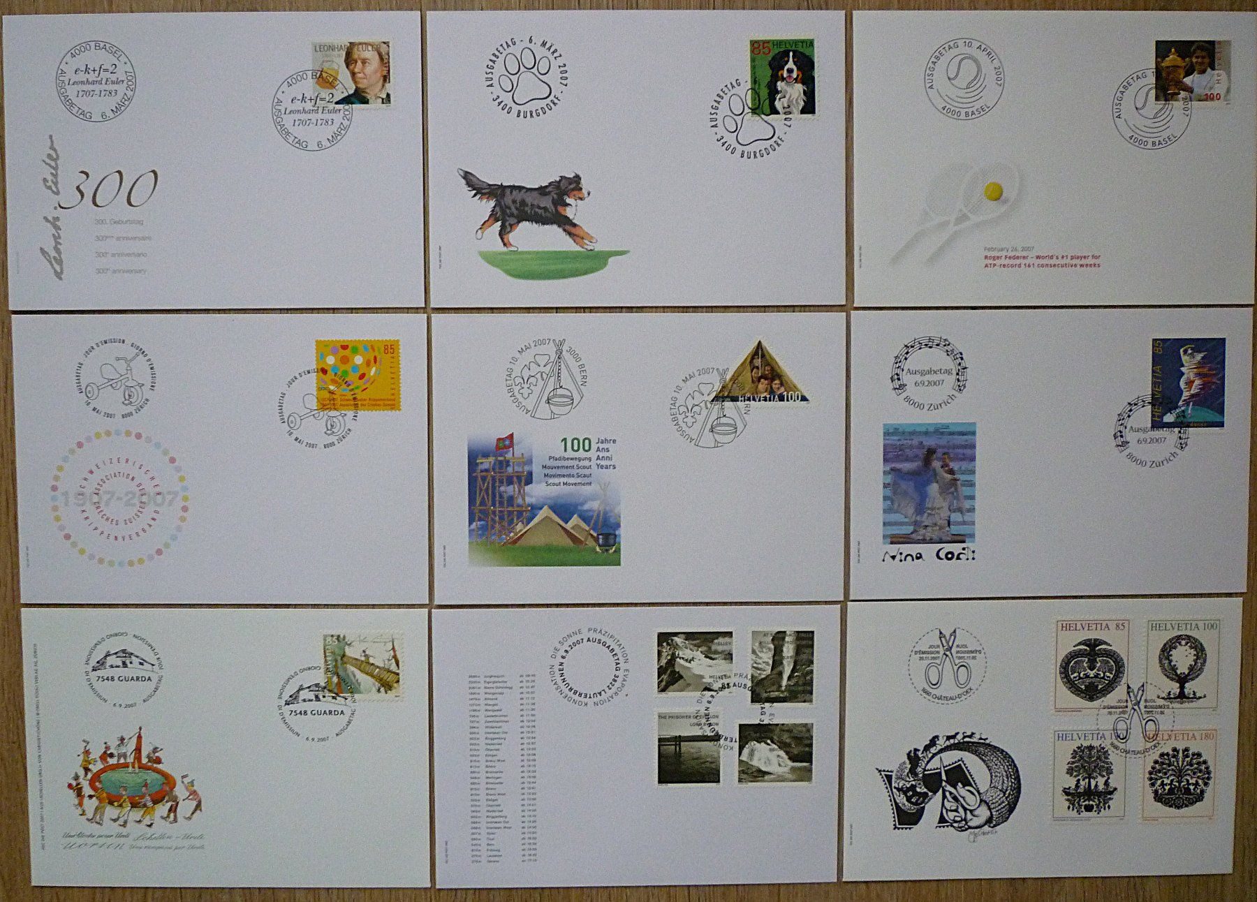 Tutti i francobolli: 9 FDC 2007 – Nuovo (secondo la descrizione) da Frauenfeld venduto da ottoleo