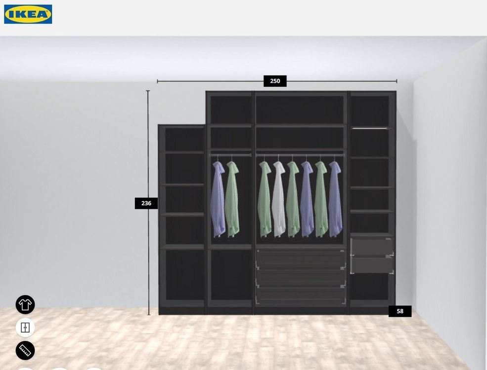 IKEA Kleiderschrank PAX, schwarzbraun Kaufen auf Ricardo