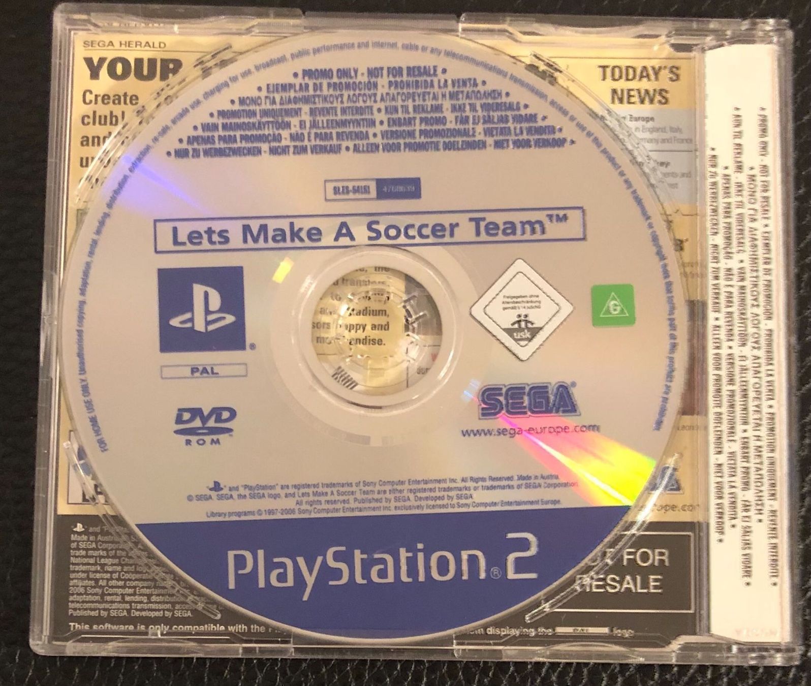 Sony Giochi: Lets make a Soccer Team Siny PS2 Promo – Usato da Kestenholz venduto da Naruto_01 1