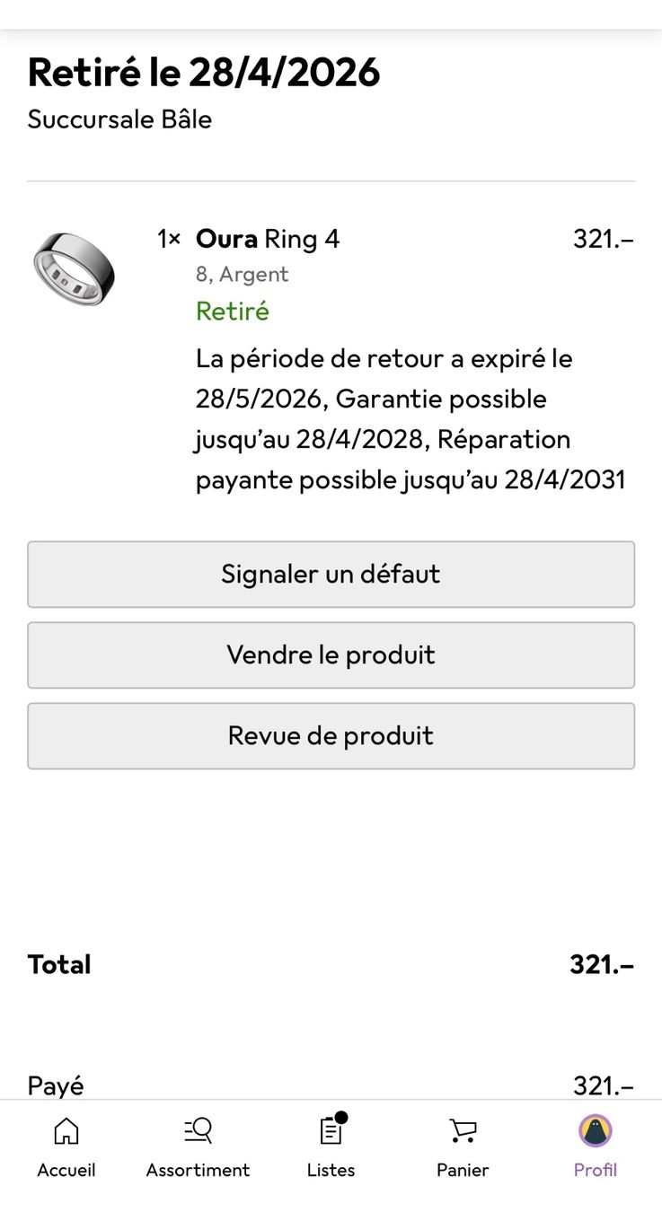 Oura Ringe: Oura Ring 4 - Size 8 - Silver – Neu (gemäss Beschreibung) aus Jouxtens-Mézery von chl_mbq5 5