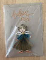 Weihnachtskarte mit Quilling Engel neu in Verpackung