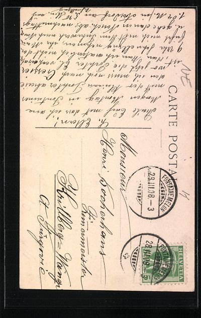 Cartoline postali: AK Fontainemelon, Le Temple, 1908 – Usato da Berlin venduto da bartko-reher 1