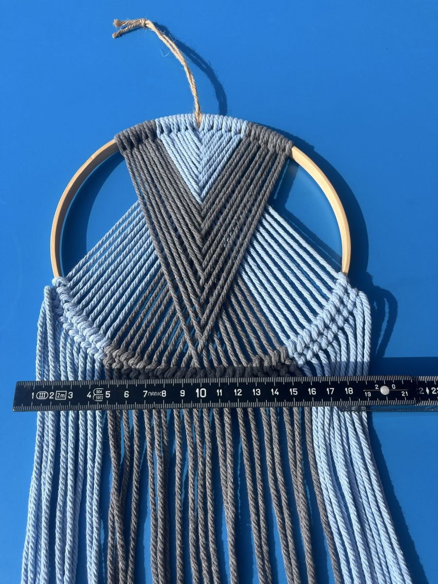 Tutte le decorazioni: Makramee Wandbehang Boho Deko, hellblau/grau, Ø 20cm – Nuovo (secondo la descrizione) da Kerzers venduto da del13 3