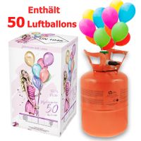 Helium Gas Ballongas für 50 Luftballons‪ (Inklusive) - PROMO