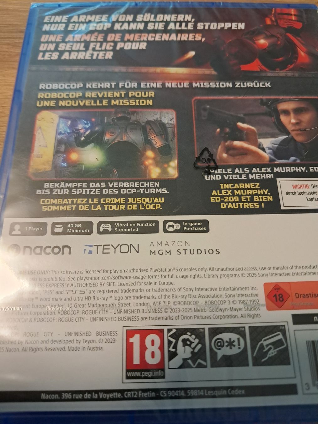 Jeux: Ps5 Game Robocop Rouge City – Neuf avec emballage d'origine à Einsiedeln par Biberchrouser76 1
