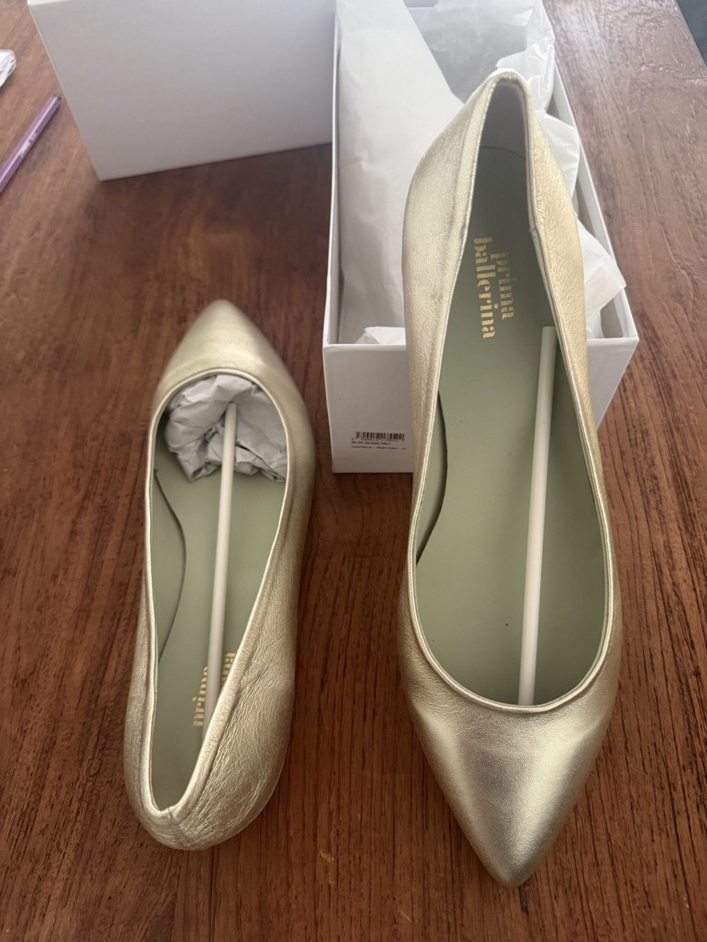 Scarpe da donna: Ballerines dorées et pointues - taille 41 – Nuovo e nell'imballaggio originale da Lausanne venduto da Vera_Nina 2