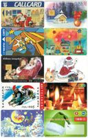 10 Telefonkarten Weihnachten verschiedene Länder