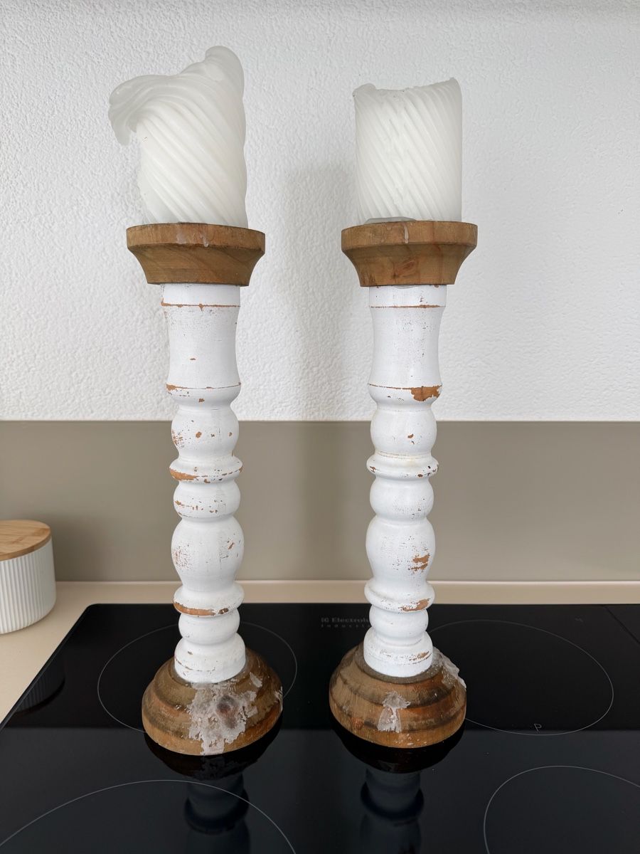 Portacandele: 2 Kerzenständer Shabby Chic, 39cm – Usato da Bannwil venduto da Anoia