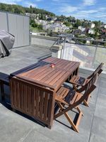 Garten tisch Holz ausziehbar mit 2 Stühlen und 1 Bank ☀️