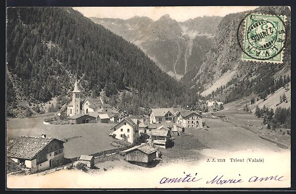 Ansichtskarten: AK Trient, Gesamtansicht, 1906 – Gebraucht aus Berlin von bartko-reher