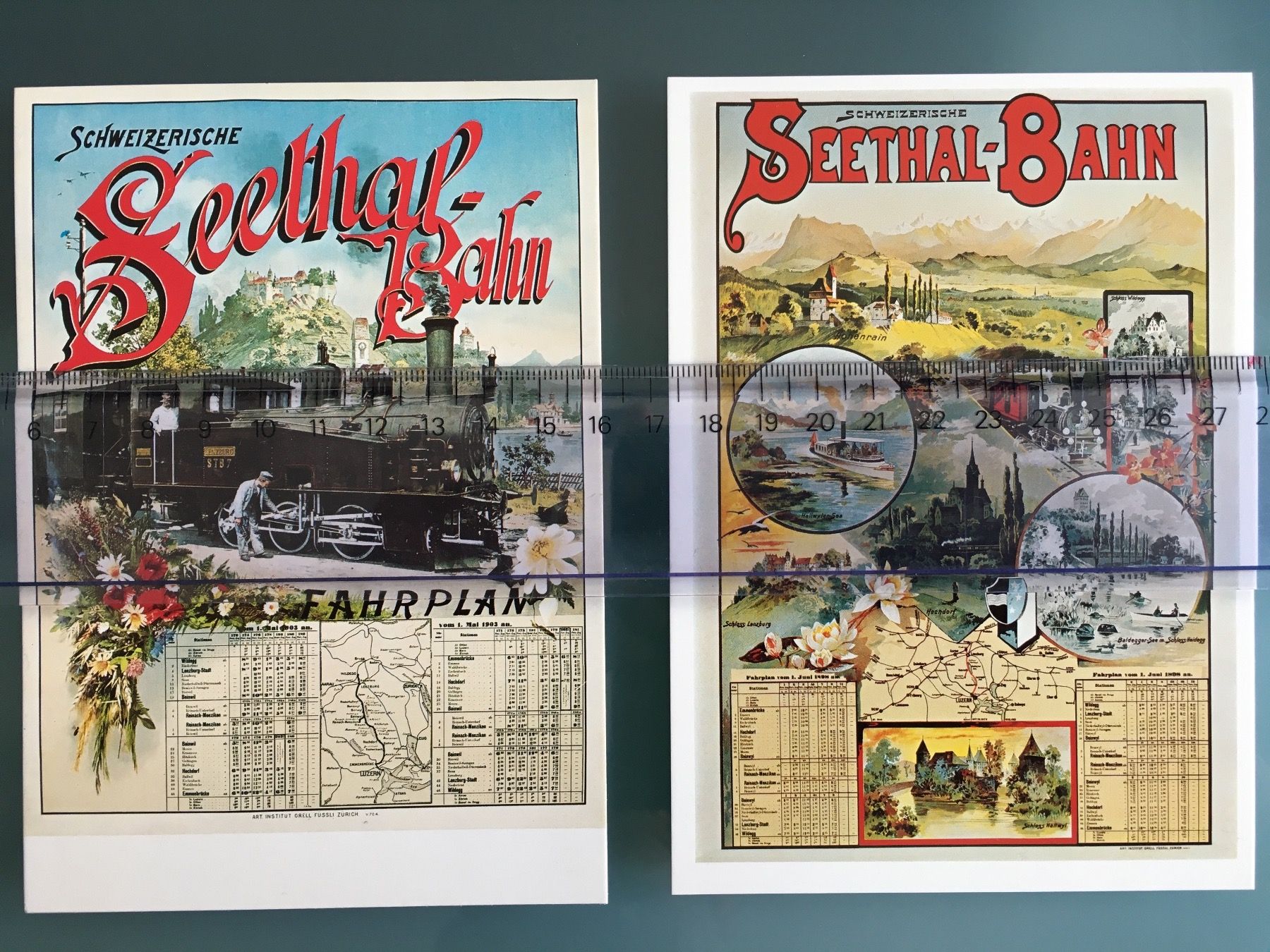 Cartoline postali: 2 Stück Ansichtskarten NEU Seetalbahn Plakate 1898 und 1903 – Nuovo (secondo la descrizione) da holziken venduto da Weston