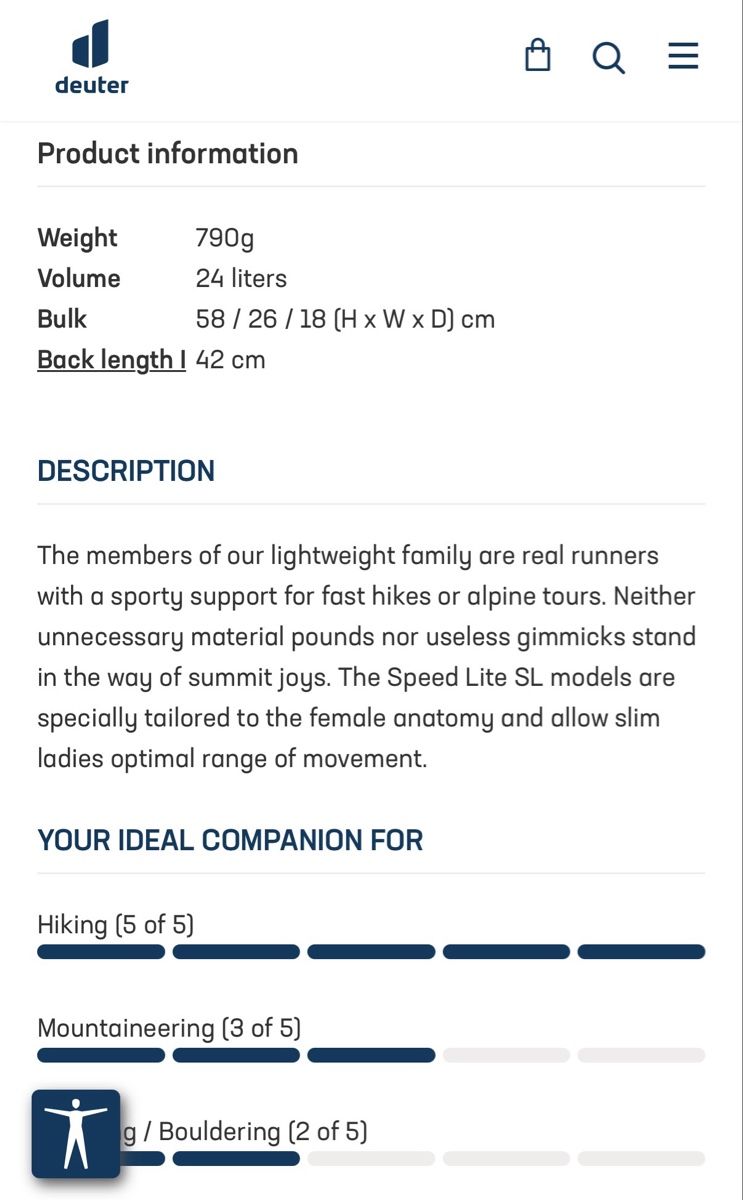 Deuter Zaini: Backpack Deuter Speed Lite 24 – Usato da Lausanne venduto da jud_fvj7 3
